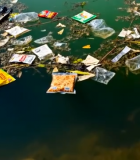 水域漂浮垃圾景象1452#横屏 