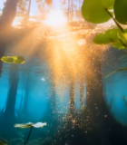 水下森林阳光照射景象9455#横屏 