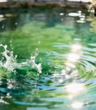 水滴落入池塘泛起涟漪6284#横屏 