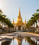 东南亚佛教寺庙全景7661#横屏 