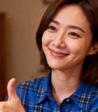 室内女性竖大拇指1817#横屏 