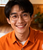 室内男子微笑竖大拇指168#横屏 