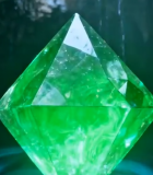 洞穴中悬浮的绿色菱形宝石6897#横屏 