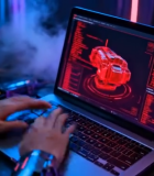 双手操作笔记本电脑科技场景3794#横屏 