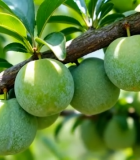 树枝上的青奈李果实7746#横屏 