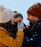 冬日户外亲子温馨时刻4232#横屏 