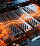 电脑主机内芯片特写13363#横屏 