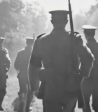 士兵林间行进背影素材548#横屏 