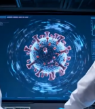 实验室医生观察病毒画面(1)14450#横屏 