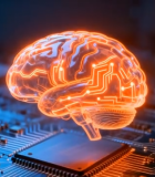 电路板上的虚拟大脑素材2095#横屏 