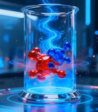 实验室烧杯分子粒子特效素材2606#横屏 