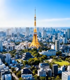 东京城市风光俯瞰12989#横屏 