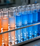 实验室试管中多彩液体14503#横屏 