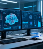 实验室电脑显微镜科研场景9181#横屏 