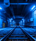 	 地下铁路隧道轨道场景1741#横屏 