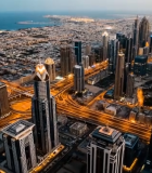 迪拜城市建筑鸟瞰全景2626#横屏 