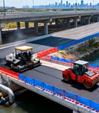 道路施工现场压路机作业5083#横屏 