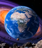 地球小行星太空场景素材284#横屏 