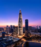 深圳城市建筑夜景俯瞰11500#横屏 