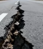 道路路面裂缝特写10565#横屏 