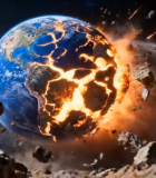 	 地球遭受陨石撞击场景13220#横屏 