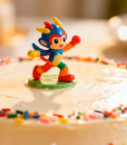 蛋糕上的卡通玩偶特写7258#横屏 