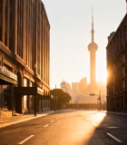 上海街道与东方明珠景观11187#横屏 