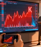 商务人士拍摄股市行情画面3117#横屏 