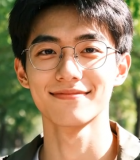 戴眼镜男子户外微笑画面13373#横屏 