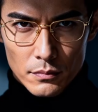 戴眼镜男士特写5965#横屏 