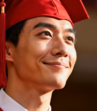 戴学士帽的毕业生特写6227#横屏 