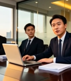 商务人士会议室讨论场景8548#横屏 