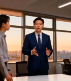 商务人士办公室交流场景(3)14894#横屏 