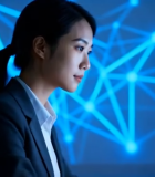 商务女性操作电脑网络科技场景10147#横屏 