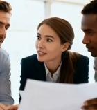 商务人士办公室讨论场景11760#横屏 