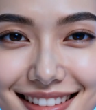 	 戴科技耳机微笑的女性4644#横屏 