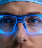 戴科技眼镜的男性医护人员2834#横屏 