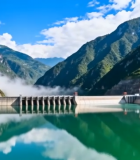 山水间的大坝全景8677#横屏 