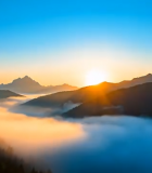 山间云海日出自然风光1865#横屏 