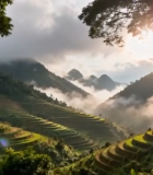 山间梯田自然风光(2)11912#横屏 