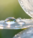 带露珠的白色花朵特写11611#横屏 