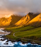 山海相依自然风光航拍素材2061#横屏 