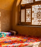 传统民居室内炕与花被褥场景7632#横屏 