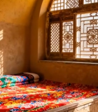 传统民居室内炕与花被褥场景7632#横屏 