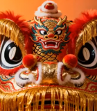 传统舞狮狮头特写13129#横屏 