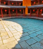 传统古建筑内部全景14638#横屏 