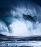 大海汹涌海浪翻滚实景1281#横屏 