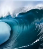 大海翻涌的波浪景象(1)6495#横屏 