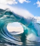 大海波浪翻涌自然景观素材4038#横屏 