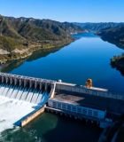 大坝水库俯瞰全景11575#横屏 